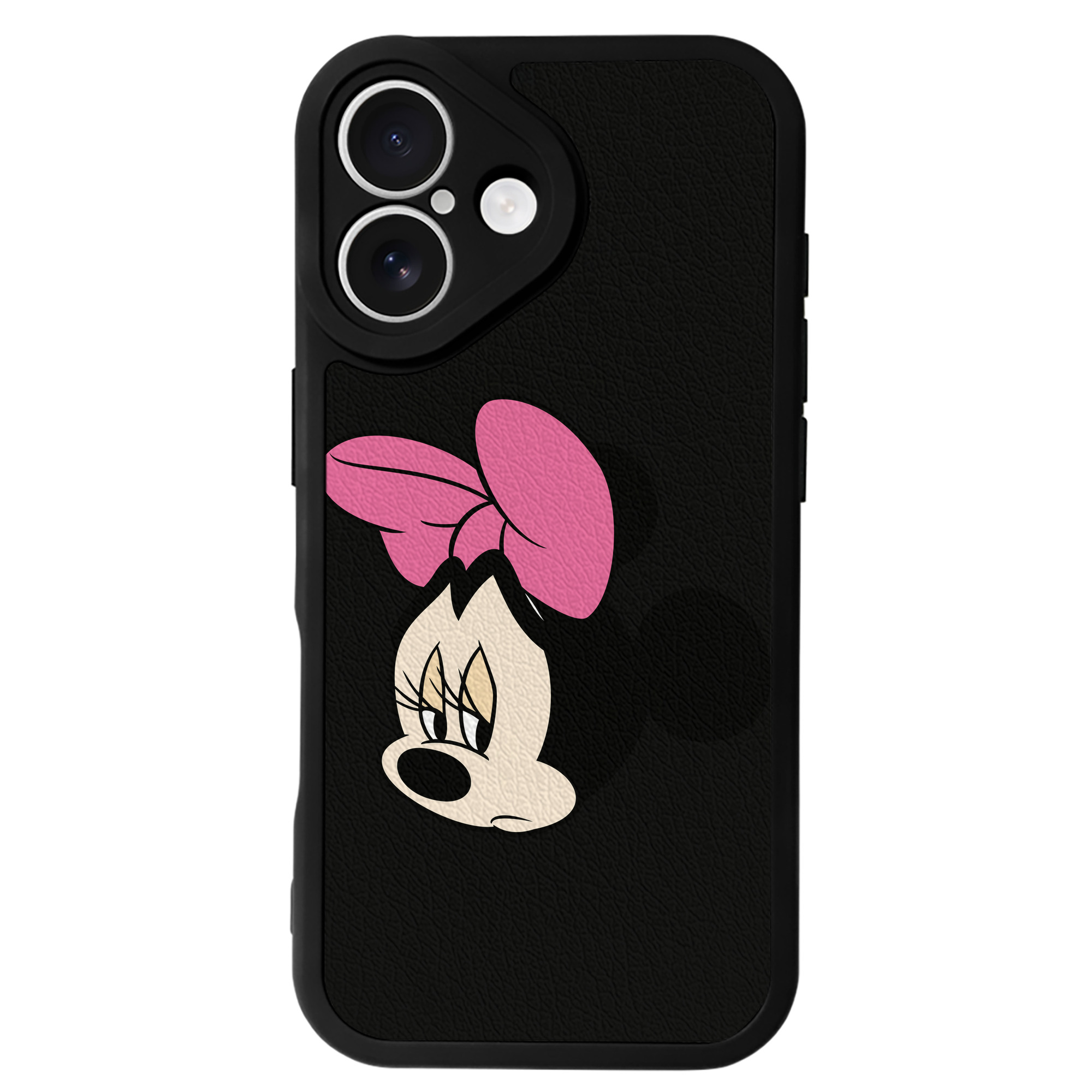 （画像用） ミッキーマウス Mickey Mouse 【iPhone 16シリーズ対応】シリコンスマホケース（レザー調） 材質：シリコン